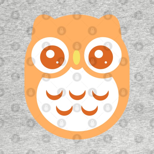 Orange Cute baby Owl by ClaudiaRinaldi